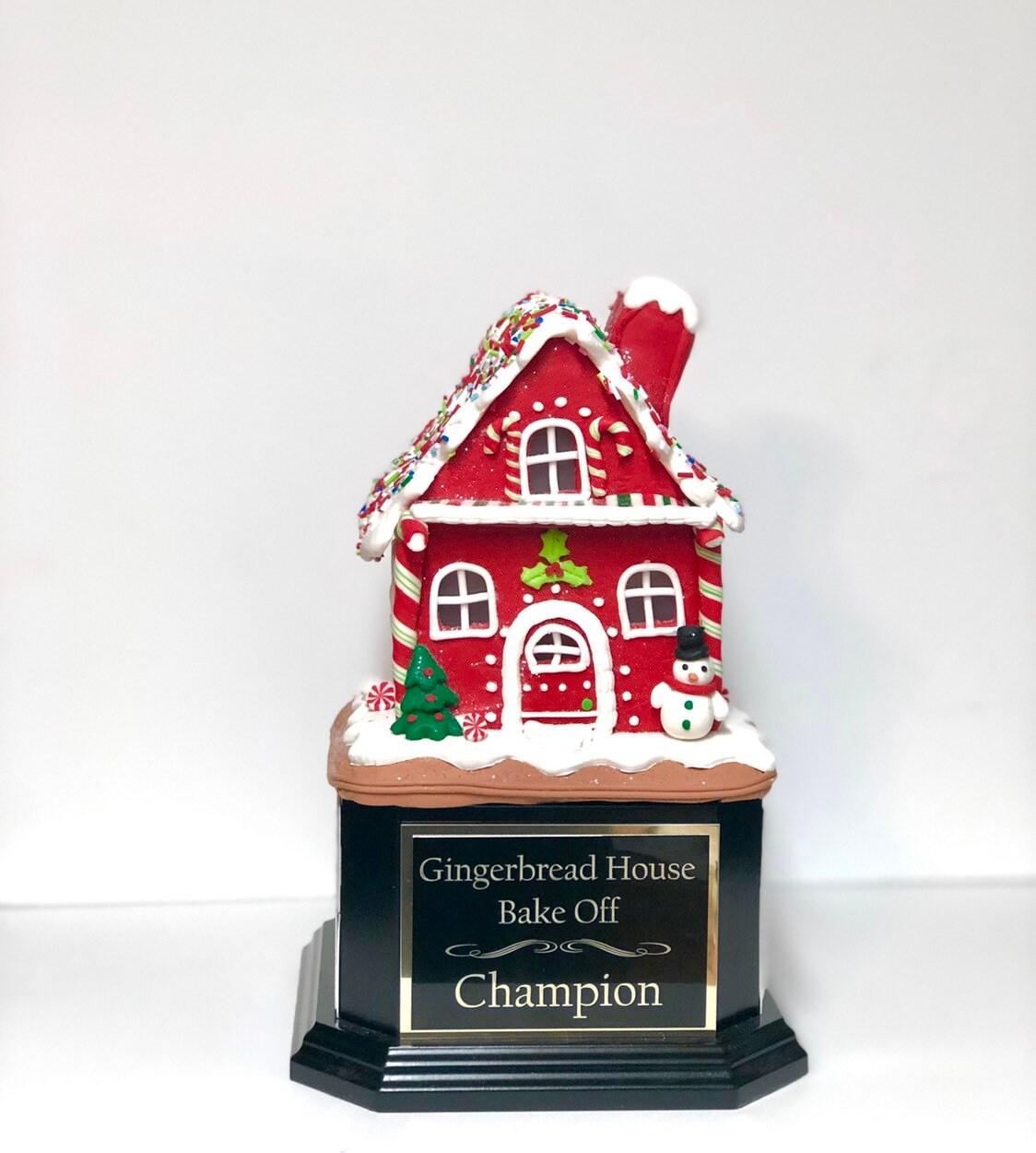 XL Gingerbread House Trophy Perpetual Christmas Cookie Decorating Bake Off Ugly Sweater Trophy Christmas Holiday Party Christmas Decor