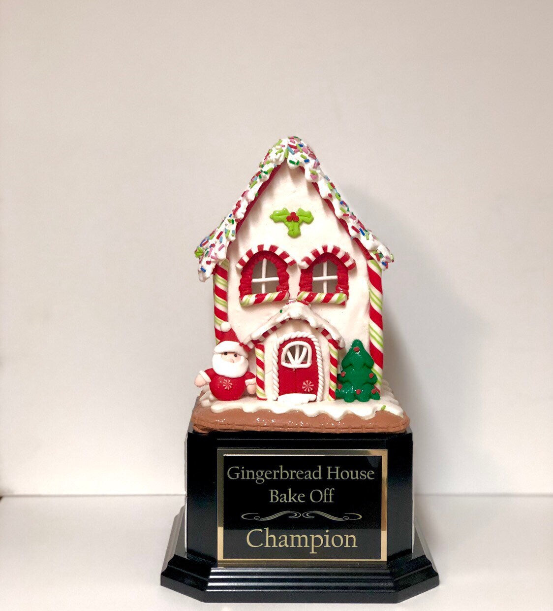 XL Gingerbread House Trophy Perpetual Cookie Bake Off Ugly Sweater Trophy Contest Winner Christmas Holiday Party Cookie Christmas Decor