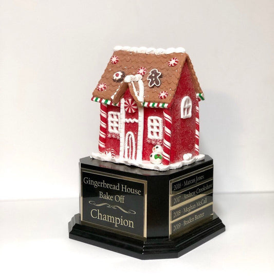 Gingerbread House Trophy Perpetual Christmas Cookie Decorating Bake Off Ugly Sweater Trophy Christmas Holiday Party Christmas Decor