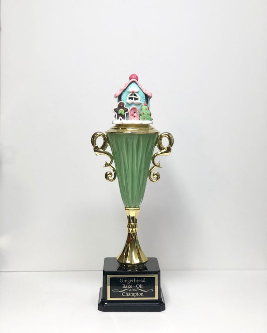 Gingerbread Decorating Trophy Cookie Bake Off Ugliest Ugly Sweater Contest Family Christmas Trivia Night Trophy Pastel Christmas Decor
