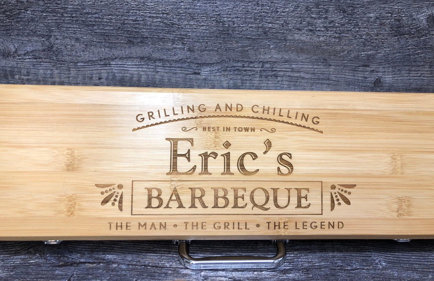 Personalized BBQ Set Grilling Tool Set Father's Day Gift For Him Dad Gift Birthday Gift Grill Master Gift Set Grilling Set Engraved