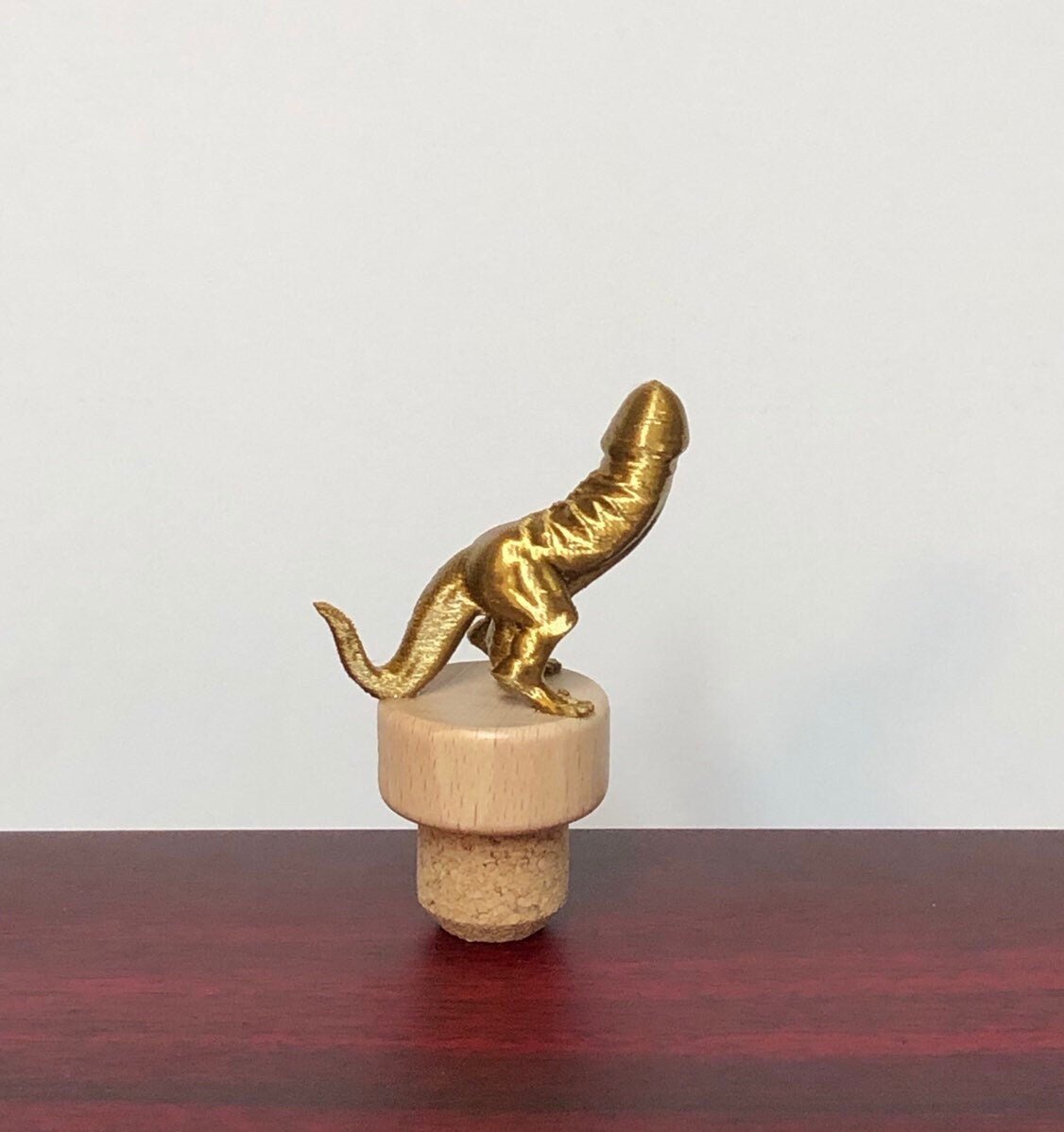 Golden Brown DICKASAURUS Wine Stopper Mature Funny Novelty Bottle Cork Wine Stopper Gag Gift Christmas Stocking Wine Lover Birthday Gift