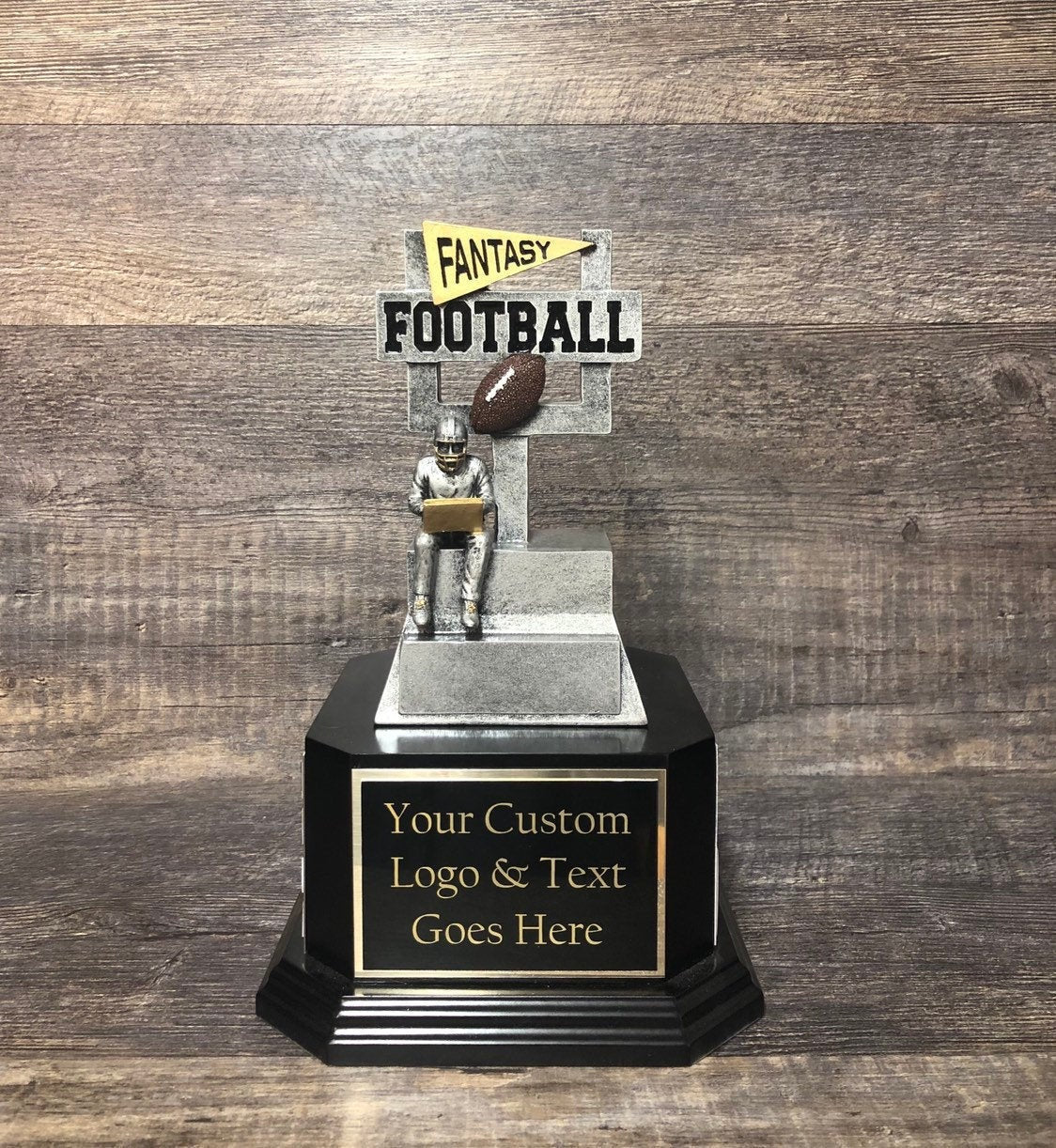 Fantasy Football Trophy FFL Trophy Armchair Quarterback Goalpost Custo ...