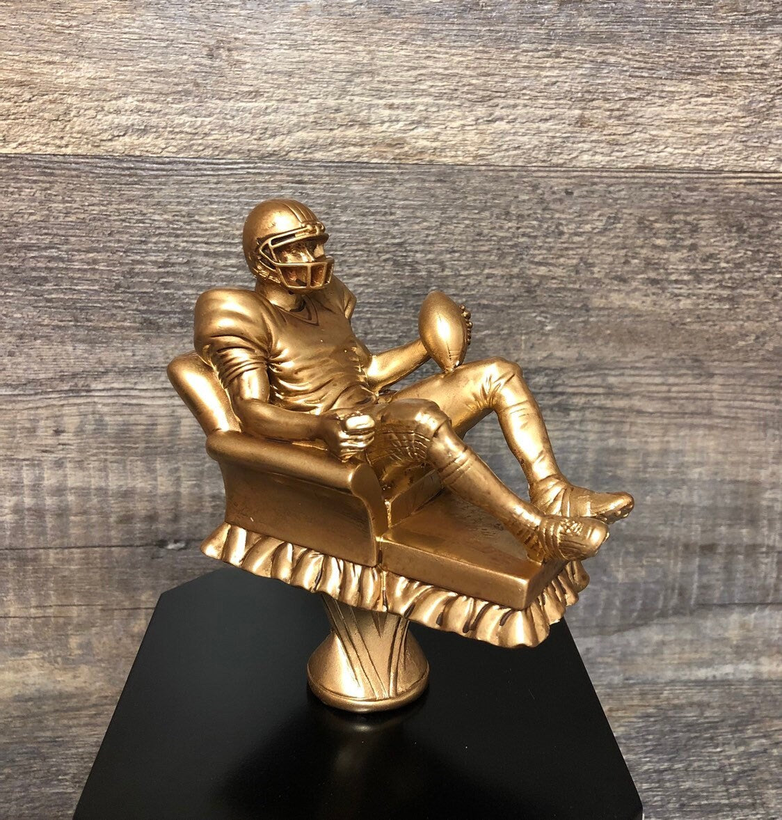 FFL Trophy Fantasy Football League Trophy Gold Armchair Quarterback Custom Personalized Perpetual 6 or 12 Year Championship Award Winner