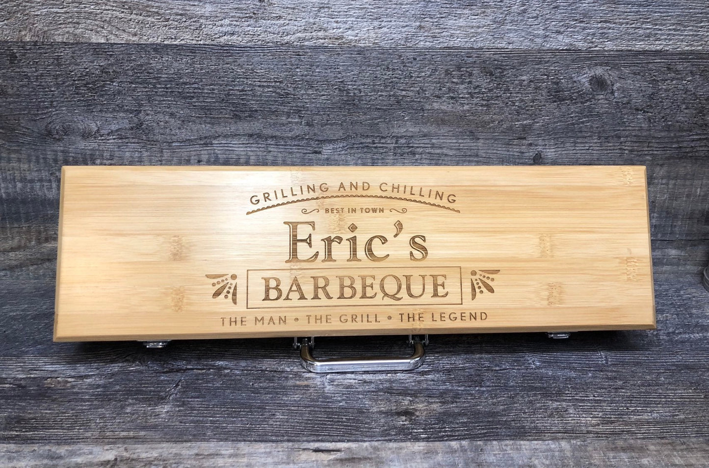 Personalized BBQ Set Grilling Tool Set Gift For Him Father's Day Gift Retirement Gift Engraved Dad Birthday Gift Grill Master Gift Set