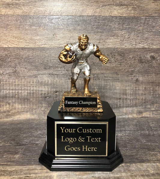 Fantasy Football Trophy FFL Beast Trophy 6 or 12 Perpetual Trophy League Winner Fantasy Football League Championship Award Trophy