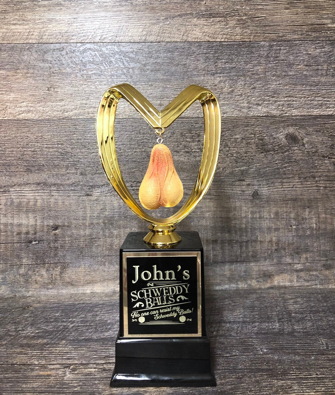 Custom Testicle Balls Trophy Funny Birthday Gift Bachelor Bachelorette Gag Gift Adult Humor Penis Testicle