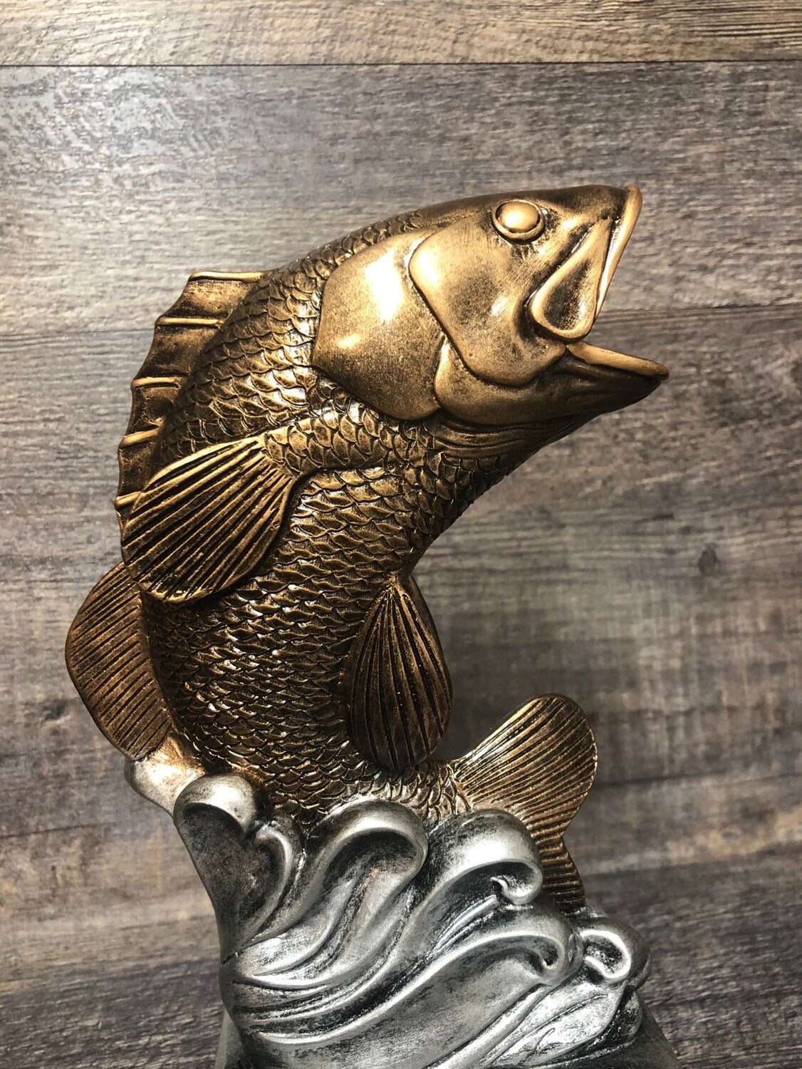 Bass Trophy Fishing Trophy Fishing Derby Tournament Trophy Award Biggest Bass Fish Personalized Trophy Biggest Fish Competition Winner