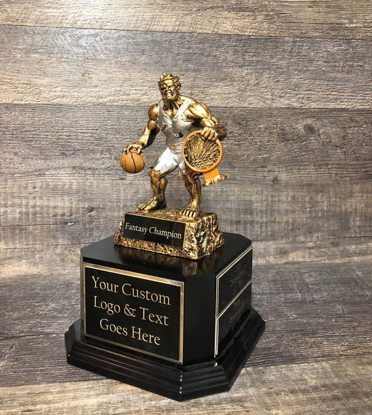 Fantasy Basketball Trophy Basketball Madness Beast Trophy 6 or 12 Perpetual Trophy League Bracket Winner Fantasy Basketball Award Trophy