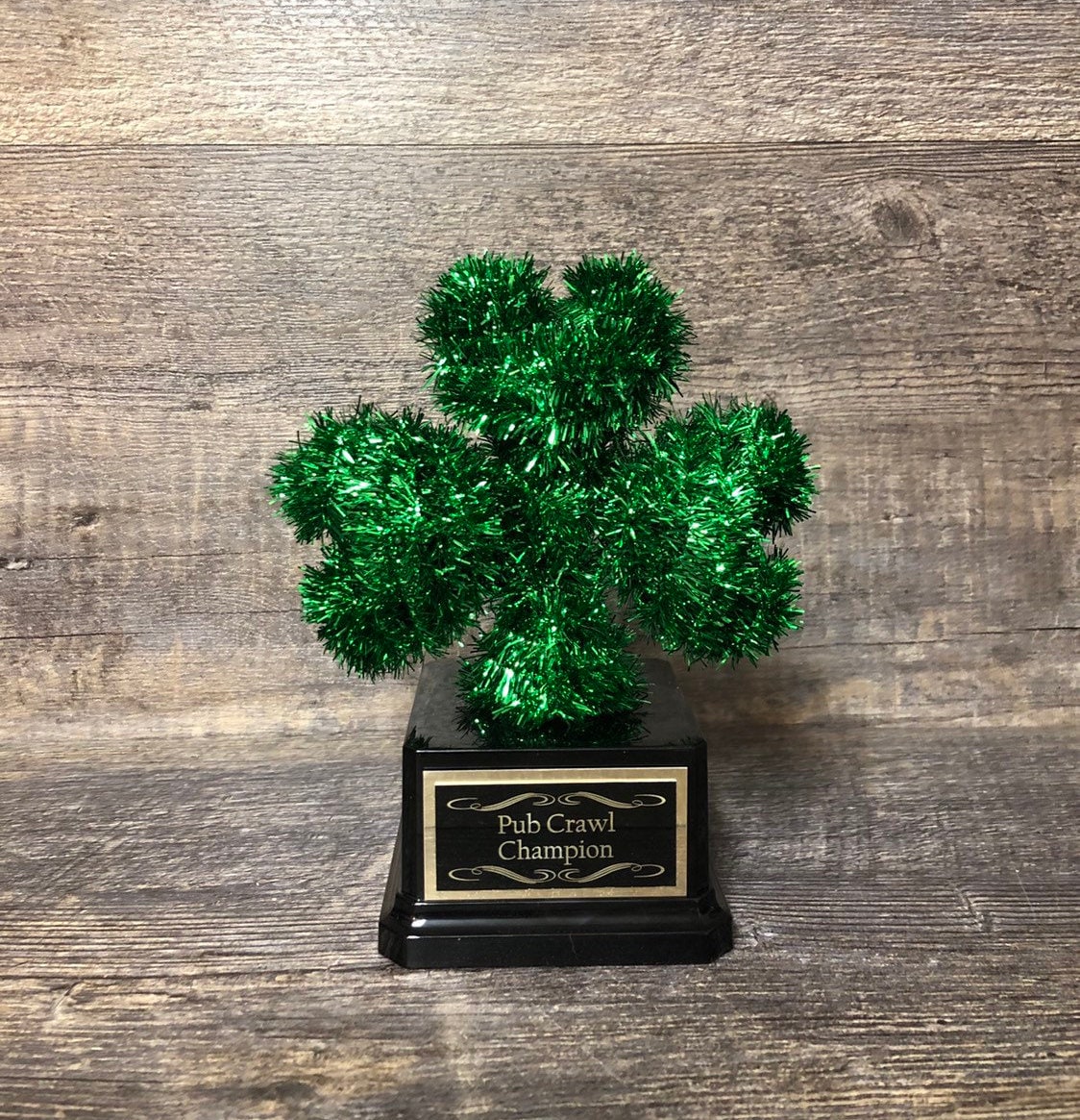 St Patrick's Day Best Irish Jig Shamrock Trophy Shenanigans Pub Crawl Champion Award Winner Leprechaun Dance Shamrock Centerpiece Decor