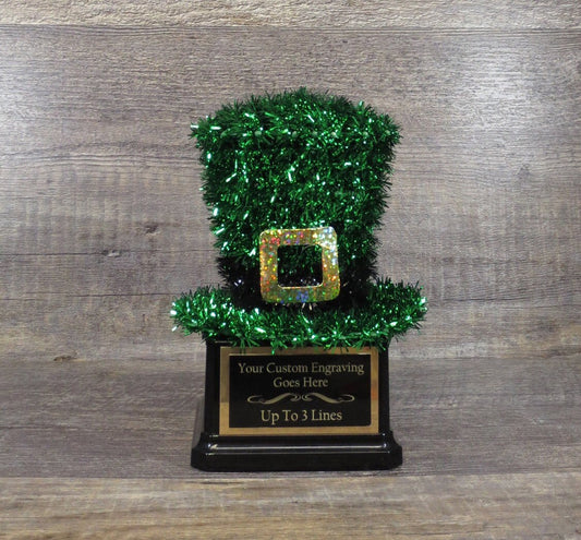 St Patrick's Day Shenanigans Pub Crawl Champion Award Winner Leprechaun Green Hat Best Irish Jig Dance Shamrock Trophy Centerpiece Decor