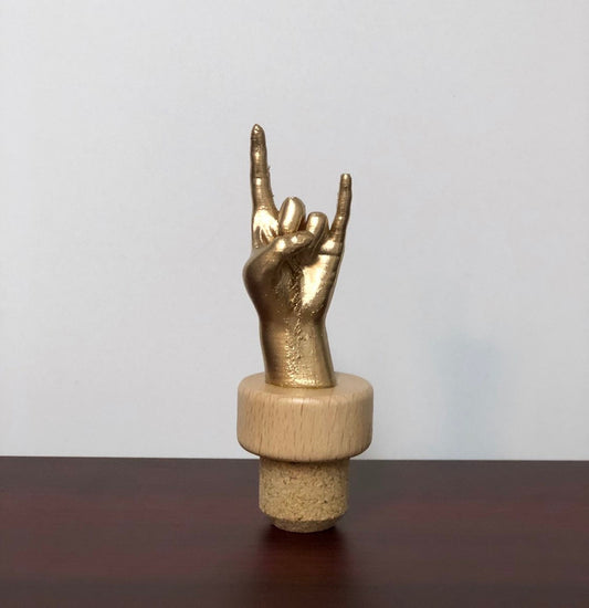 YOU ROCK Funny Valentine's Day Gift Wine Gift Bottle Stopper Novelty Wine Cork Rock On Hand Wine Birthday Gag Gift Wine Lover Adult Humor