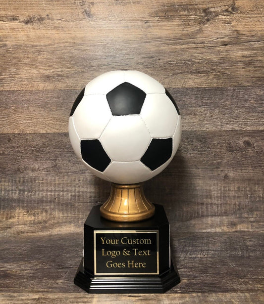 Soccer Trophy FULL SIZE Realistic Fantasy Soccer League Trophy 15" Soccer Ball 6 or 12 Year Perpetual Championship League Award Winner