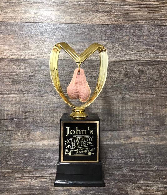 Custom HAIRY Balls Funny Trophy Testicle Trophy Birthday Gift Bachelor Bachelorette Gag Gift Adult Humor Penis Testicle