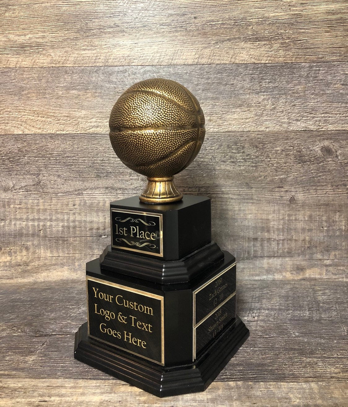 Basketball Trophy Basketball Madness Fantasy Trophy 6 or 12  Perpetual Trophy League Bracket Winner Fantasy Basketball Award Trophy