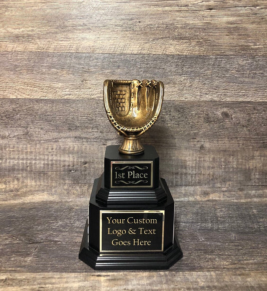 Baseball Trophy Golden Glove Award Fantasy Baseball Perpetual Trophy Baseball League Champion Championship Team Award Personalized