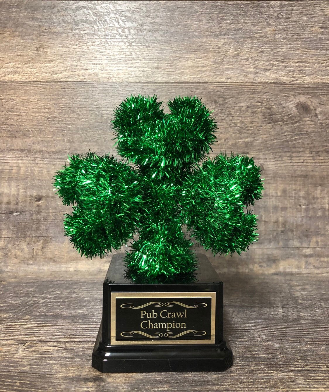 St Patrick's Day Best Irish Jig Shamrock Trophy Shenanigans Pub Crawl Champion Award Winner Leprechaun Dance Shamrock Centerpiece Decor