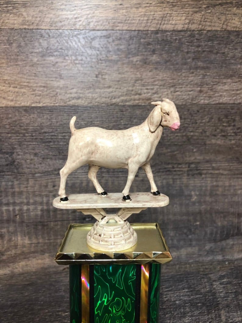 GOAT Trophy Greatest of All Time Corporate Award Trophy Employee Of The Month Top Sales Motivational Achievement Award Personalized