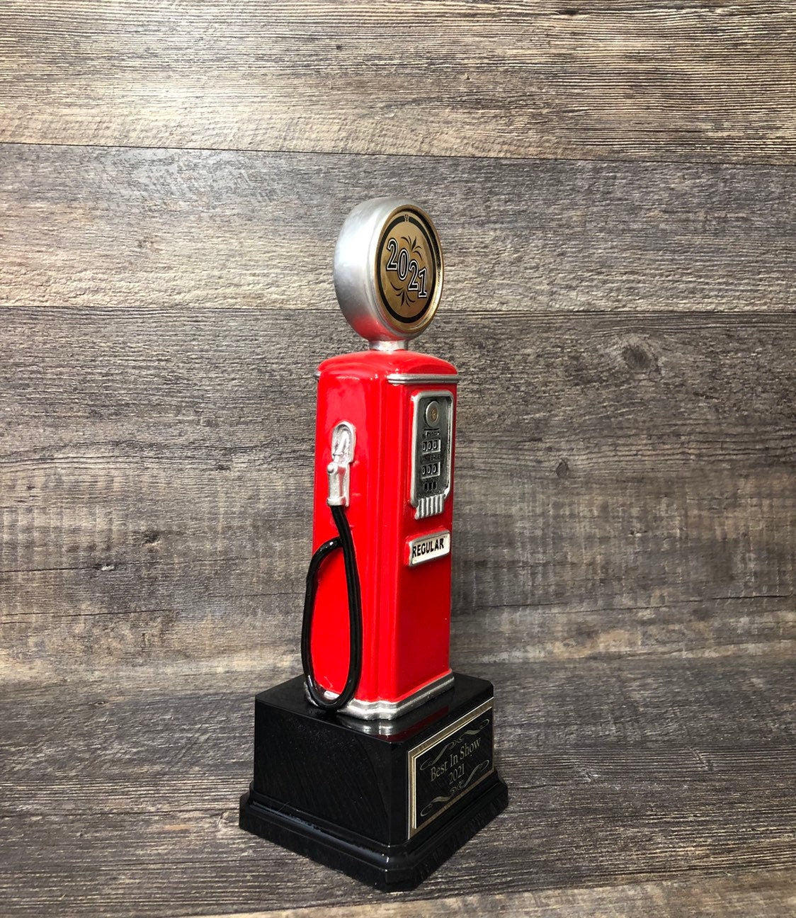 Car Show Gas Pump Hot Rod Racing Trophy Award Winner Best In Show Best Antique Car Show Award Participant Trophy Red Vintage Gas Pump