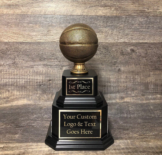 Basketball Trophy Basketball Madness Fantasy Trophy 6 or 12 Perpetual Trophy League Bracket Winner Fantasy Basketball Award Trophy