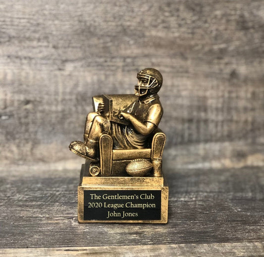 Fantasy Football Trophy League Trophy FFL Champ Champion Winner Fantasy League Sports Award Armchair Quarterback Free Engraving