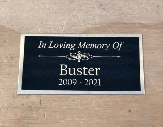 Pet Memorial Urn Plaque Custom Engraved Plate Name Plate Dog Urn Cremation Cat Urn Pet Urn In Loving Memory Engraved Plate Name Plaque Plate