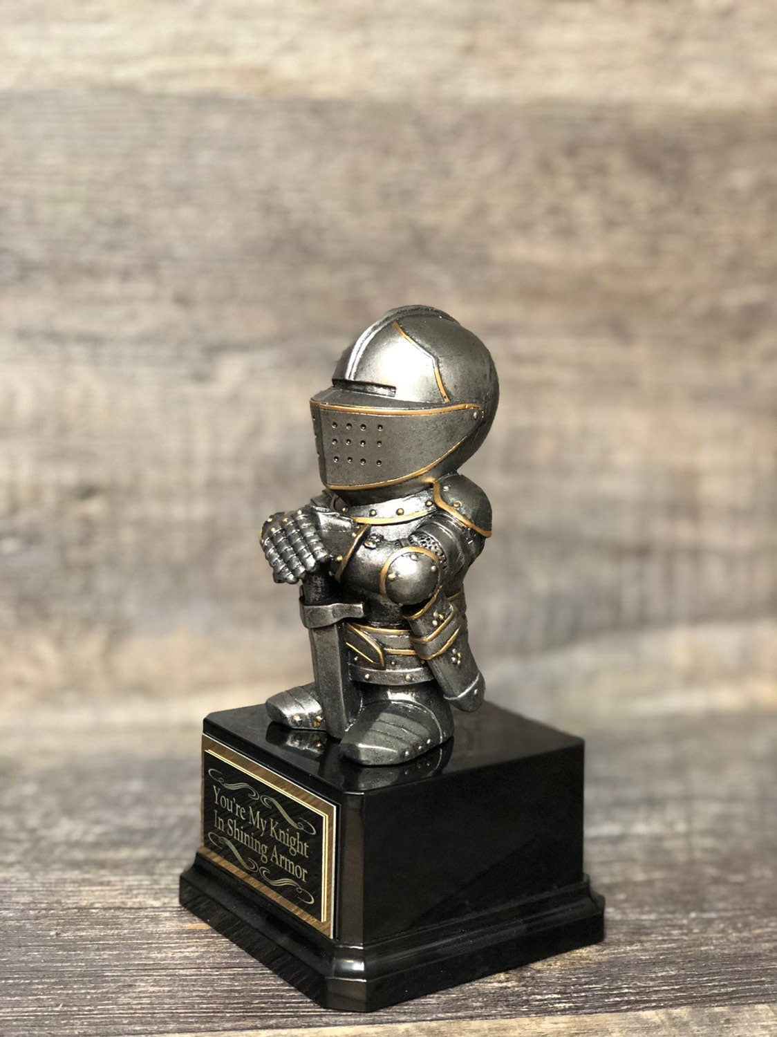 Valentine’s Day Funny Trophy Best Boyfriend Award Knight In Shining Armor Best Dad Award Gag Gift Valiant Effort Award Adult Humor