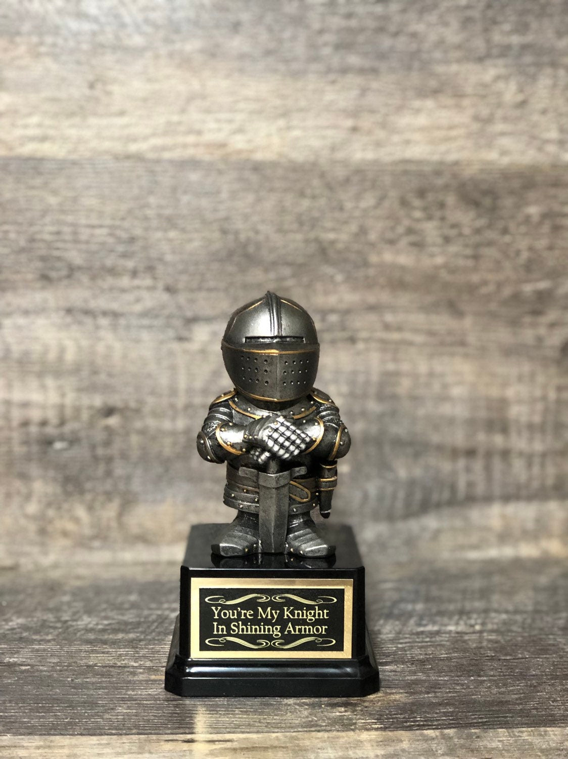 Valentine’s Day Funny Trophy Best Boyfriend Award Knight In Shining Armor Best Dad Award Gag Gift Valiant Effort Award Adult Humor