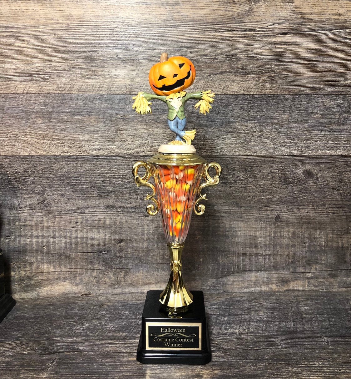 Halloween Trophy Halloween Costume Contest Trophy Winner Pumpkin Carving Contest 14" Halloween Decor Pumpkin Scarecrow Costume Contest