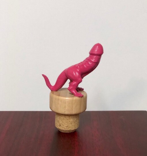 Pink DICKASAURUS Wine Stopper Funny Birthday Day Gift Gift For Him Novelty Bottle Wine Cork Wine Stopper Gag Gift Wine Lover Birthday Gift