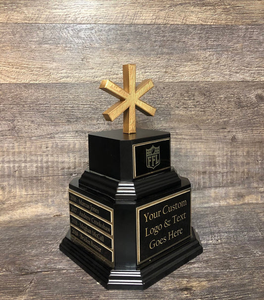 FFL Golden Asterisk Trophy Fantasy Football Crazy Year Unique Trophy Funny Award Perpetual Trophy Last Place Champion Award