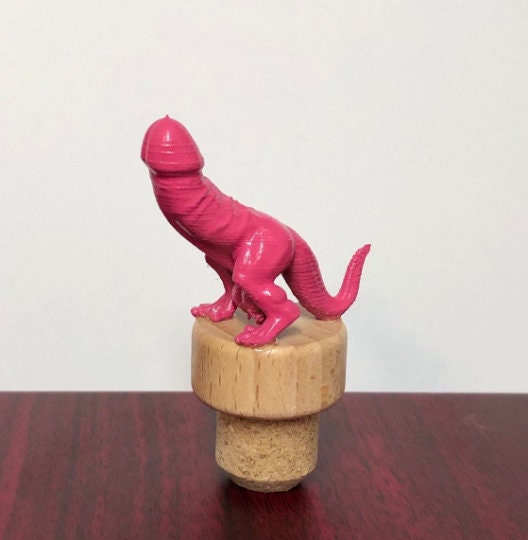 Pink DICKASAURUS Wine Stopper Funny Birthday Day Gift Gift For Him Novelty Bottle Wine Cork Wine Stopper Gag Gift Wine Lover Birthday Gift