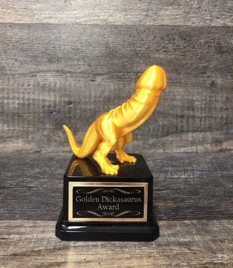 Basketball Trophy Golden Dickasaurus Award Basketball Madness Funny Mature Penis Trophy You're A Dick Fantasy Basketball LOSER Last Place