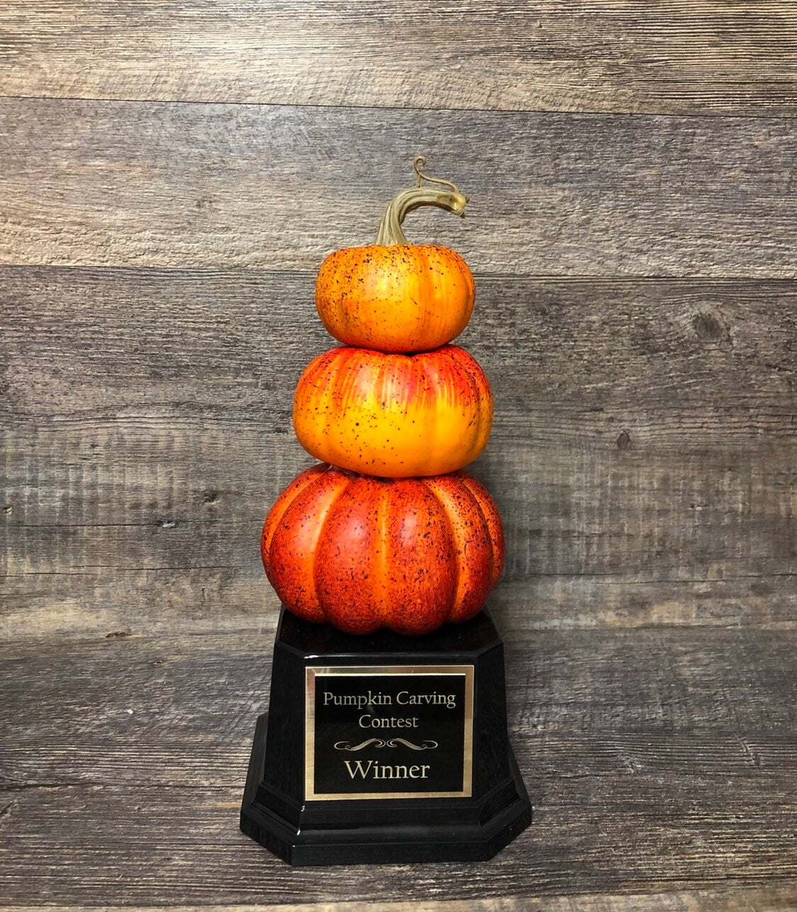 Halloween Trophy Stack Pumpkin Carving Contest Champion Best Costume Contest Scariest Costume Rustic Halloween Decor Trunk or Treat