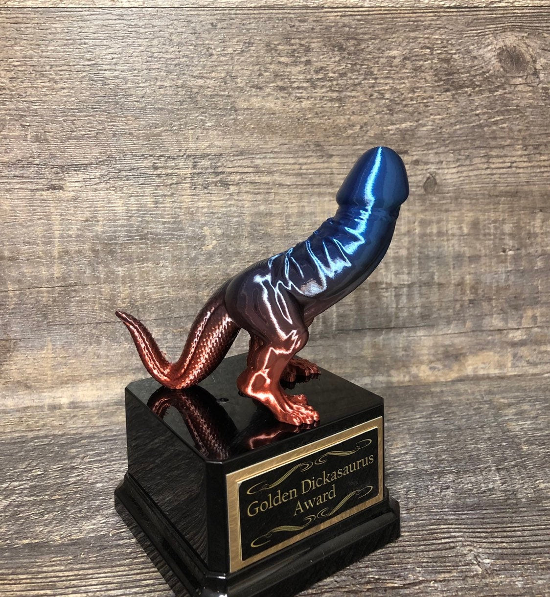 Funny Trophy Dickasaurus Award Funny Gift You're A Dick Fantasy Football League LOSER Trophy Adult Humor Dickhead Penis Funny Dinosaur Award