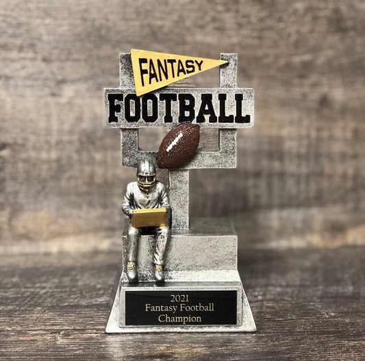 Fantasy Football League Trophy FFL Goal Post Arm Chair Quarterback Champ Champion Winner Fantasy League Award Free Engraving