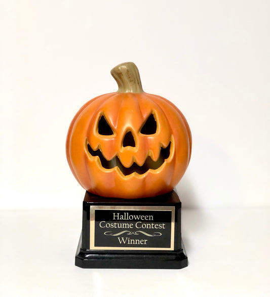 Halloween Pumpkin Trophy Carving Contest Jack O Lantern Trophy Scariest or Best Costume Contest Prize Pumpkin Decor Halloween Trophies