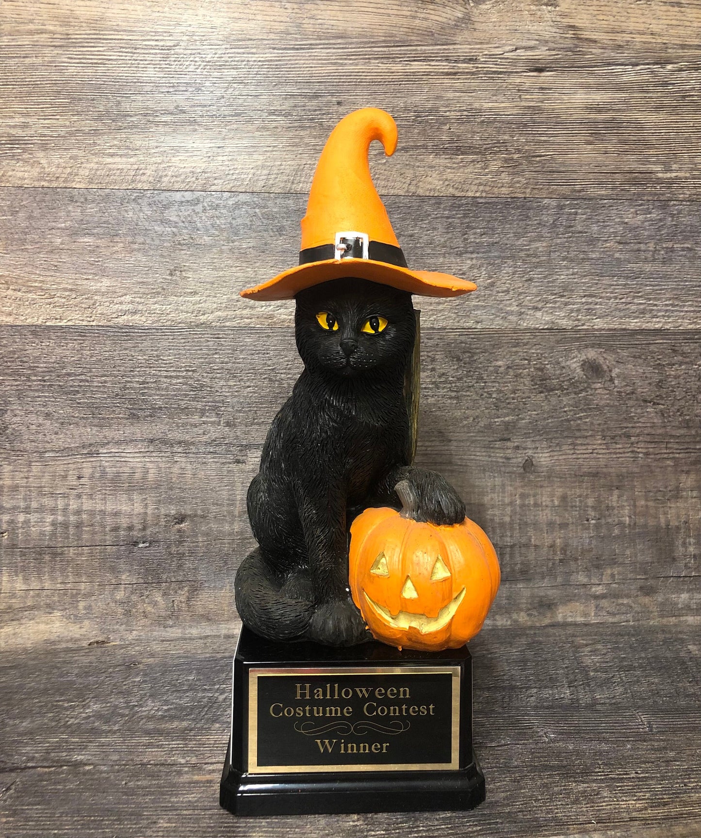 Halloween Trophy Scariest Costume Contest Pumpkin Carving Best Costume Black Cat Day of the Dead Dia De Los Muertos Trunk Or Treat