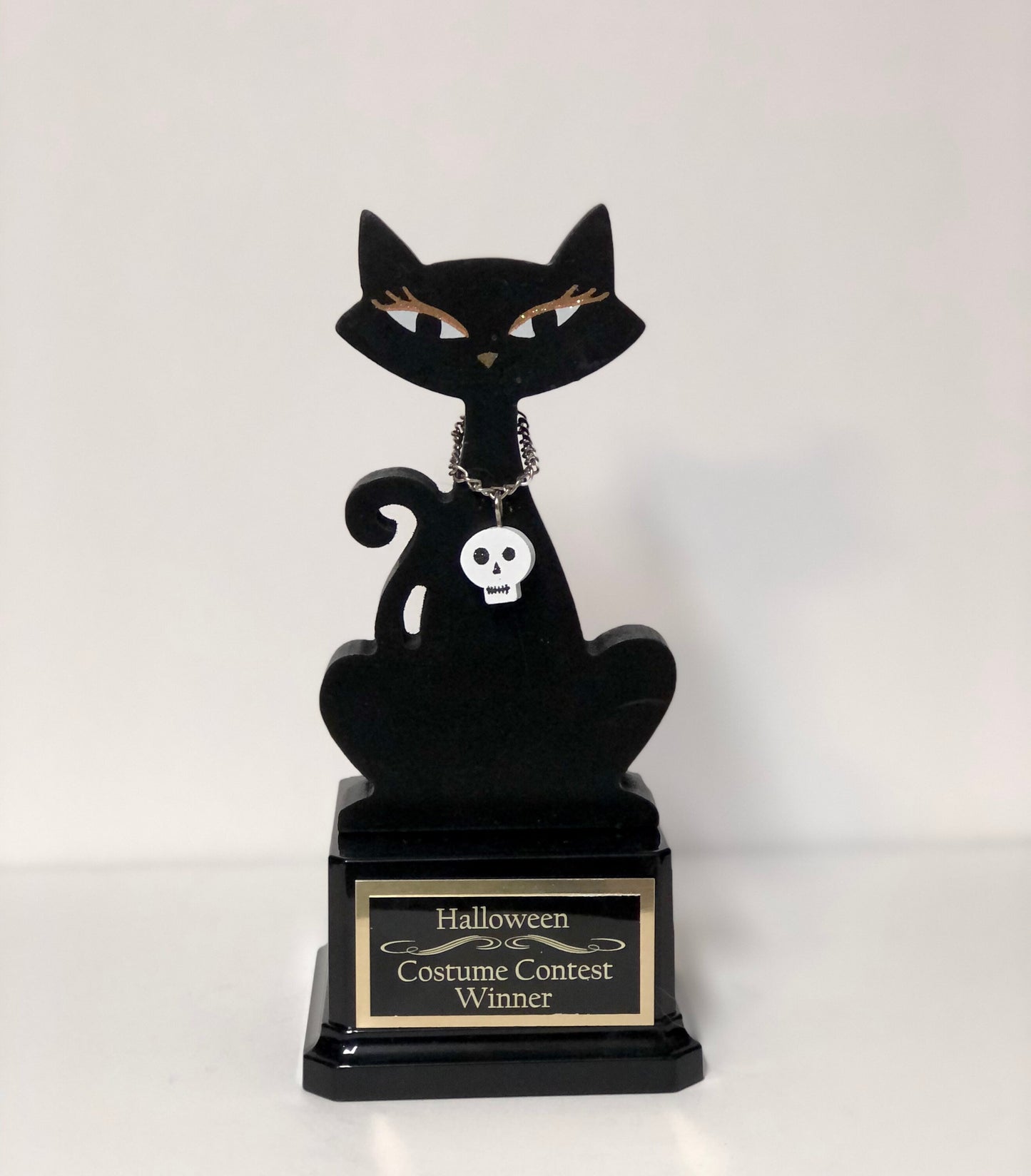 Halloween Trophy Black Cat Best Costume Winner Pumpkin Carving Contest Budget Friendly Trophy Halloween Decor Trunk or Treat Trophies