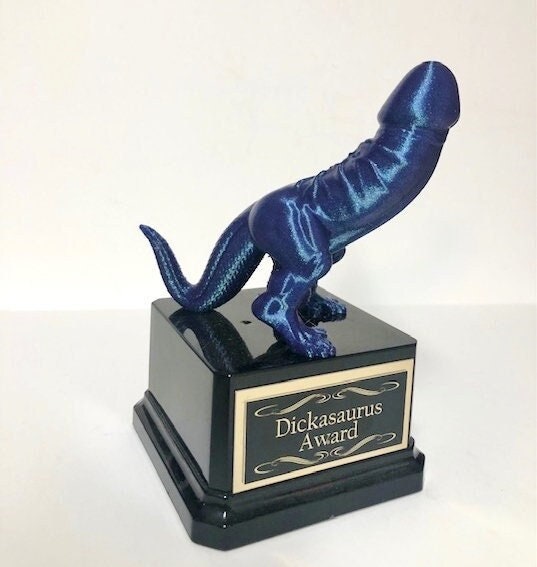 Funny Trophy Dickasaurus Award Color Shift Sacko Fantasy Football League LOSER Trophy FFL Last Place Fantasy Dickhead Penis Funny Award