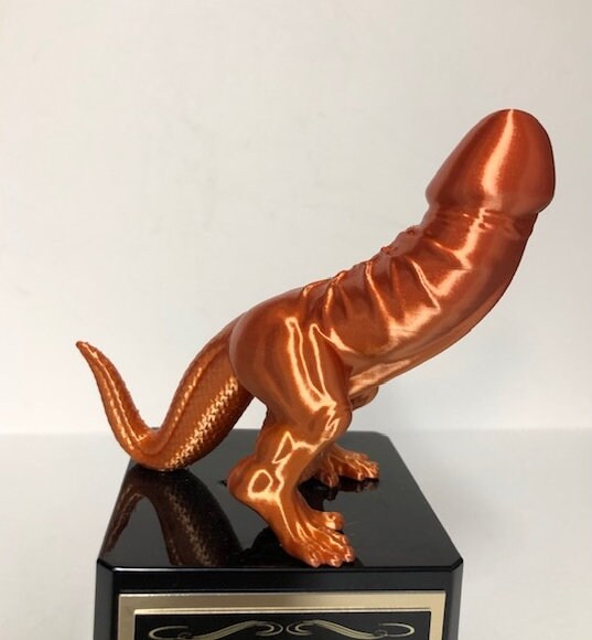 Halloween Trophy Orange Dickasaurus Award Worst Costume Contest Trophy Loser Least Effort Dia De Los Muertos Halloween Decor