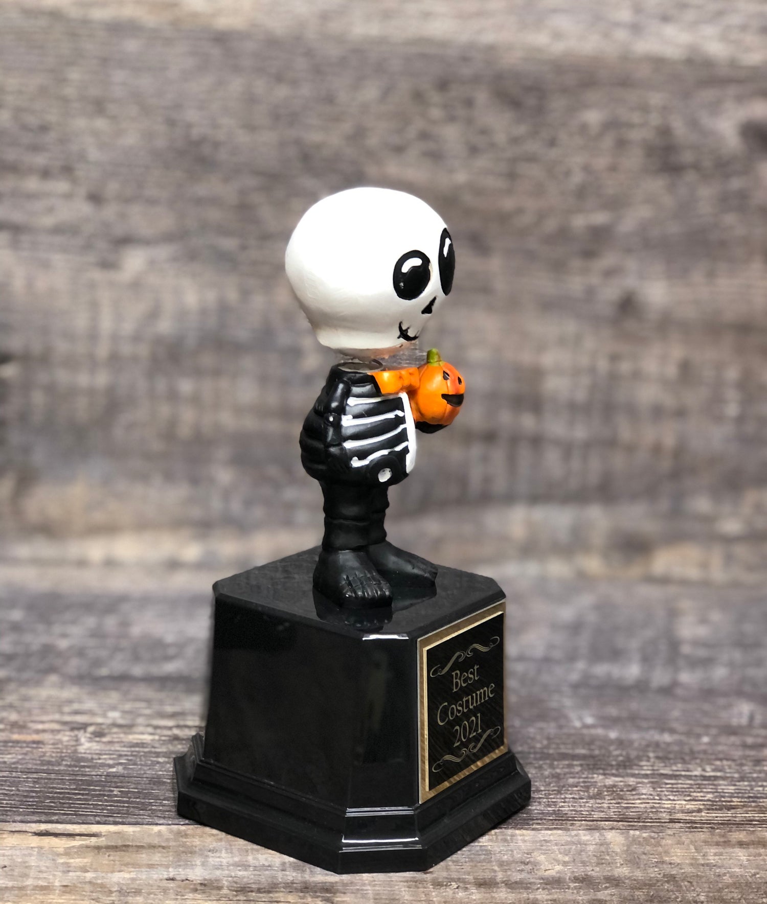 Halloween Trophy Dia De Los Muertos Day of the Dead Halloween Skeleton Trophy Bobble Costume Contest Winner Best Costume Scariest Costume