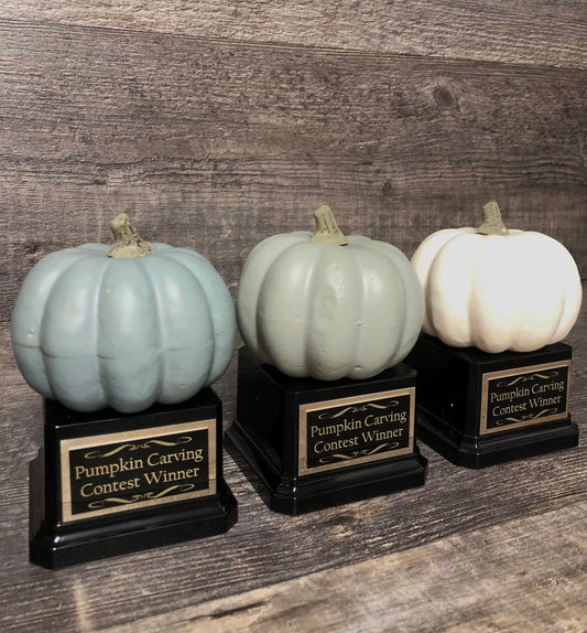 Halloween Trophy Trophies Set of 3 Pumpkins Costume Contest Winner Pumpkin Carving Contest Halloween Decor Trunk or Treat