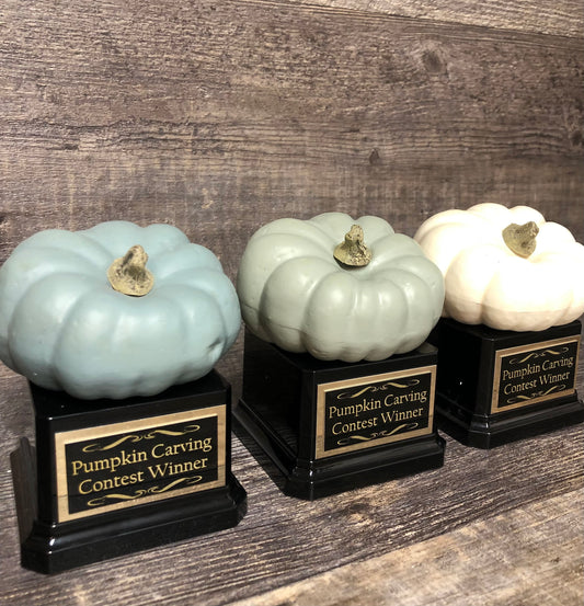 Halloween Trophy Trophies Set of 3 Mini Pumpkins Costume Contest Winner Pumpkin Carving Contest Halloween Decor Trunk or Treat