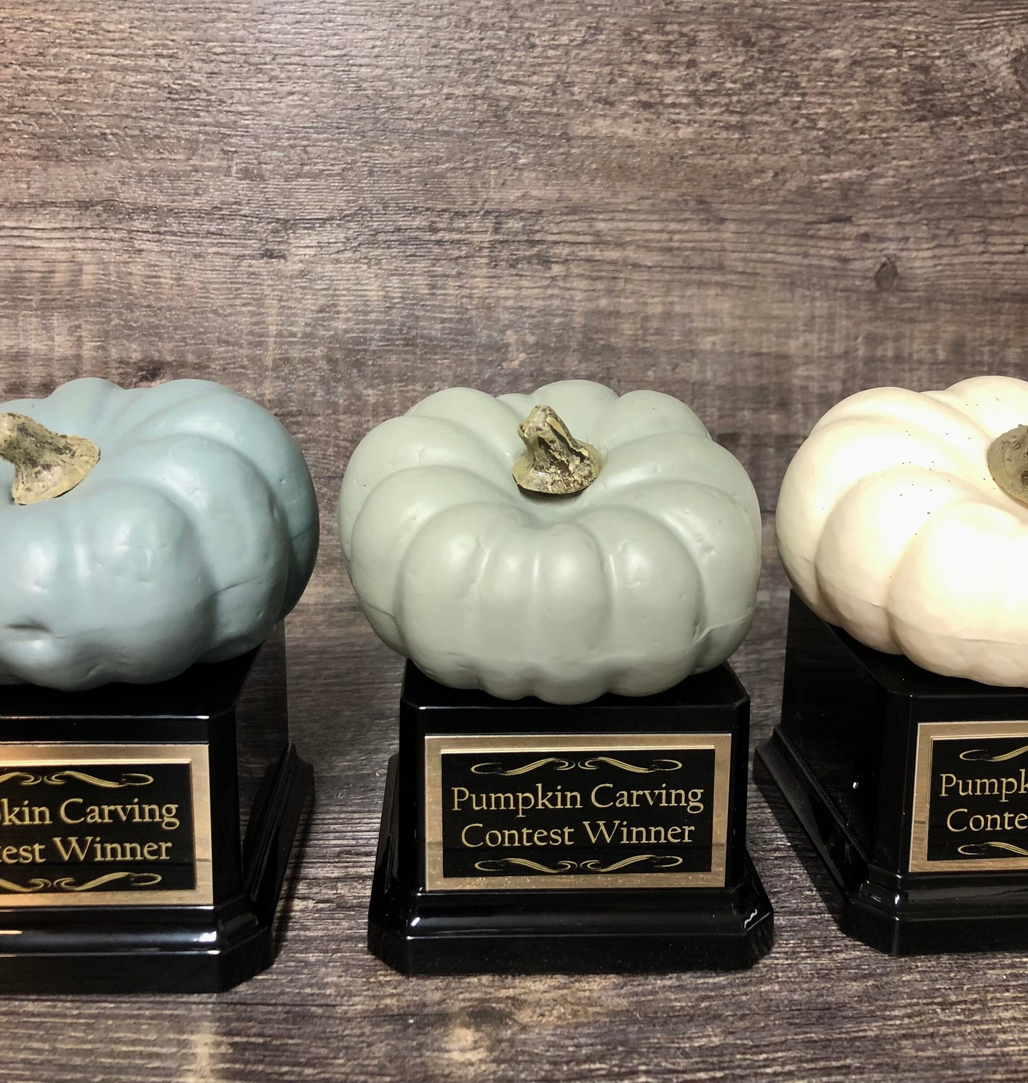 Halloween Trophy Trophies Set of 3 Mini Pumpkins Costume Contest Winner Pumpkin Carving Contest Halloween Decor Trunk or Treat