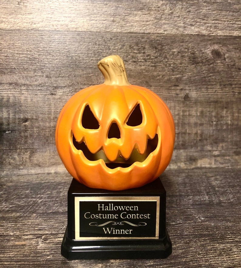 Halloween Pumpkin Trophy Carving Contest Jack O Lantern Trophy or Best Costume Contest Prize Pumpkin Halloween Decor Halloween Trophies