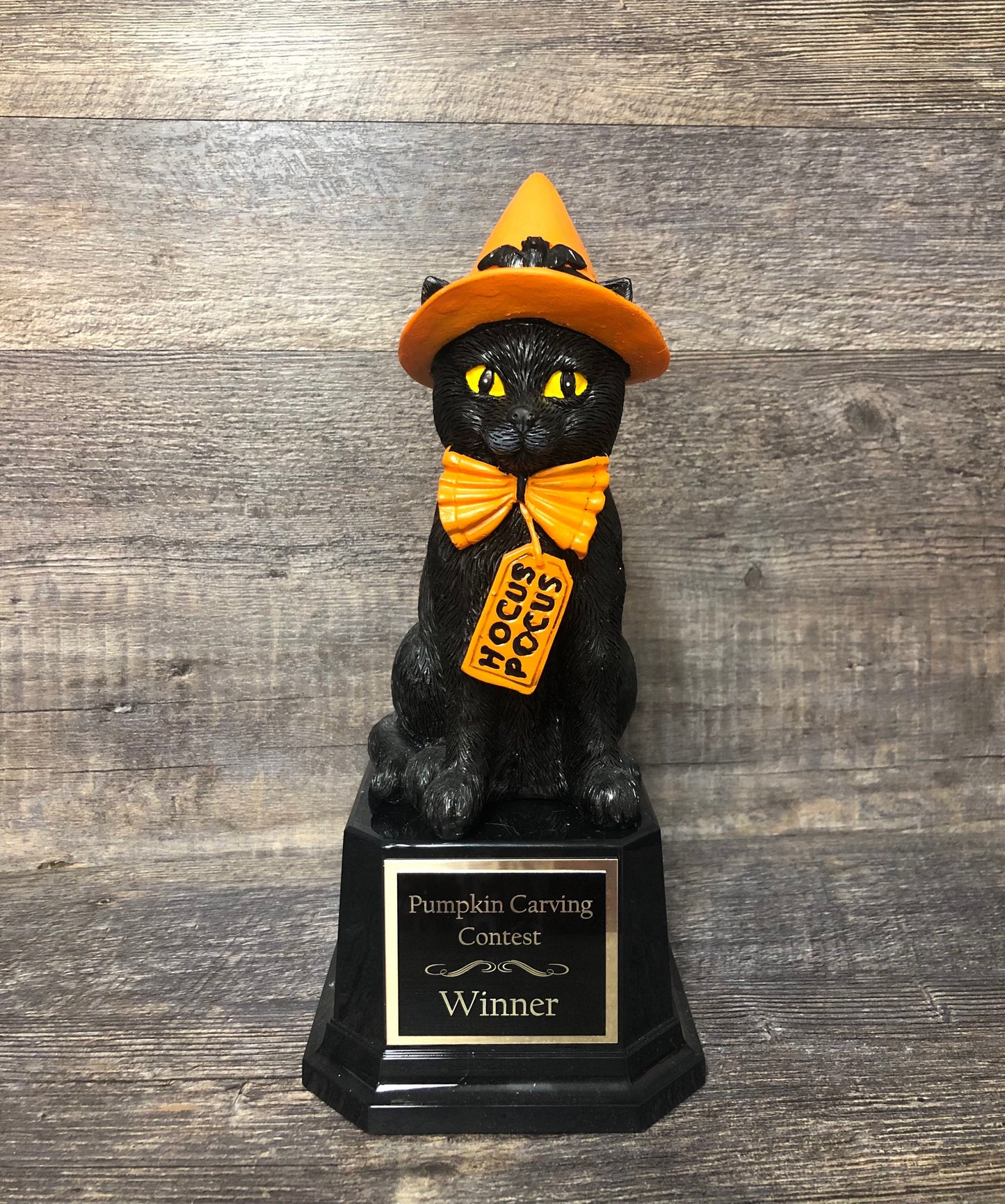 Halloween Trophy Scariest Costume Contest Pumpkin Carving Best Costume Black Cat Day of the Dead Dia De Los Muertos Trunk Or Treat