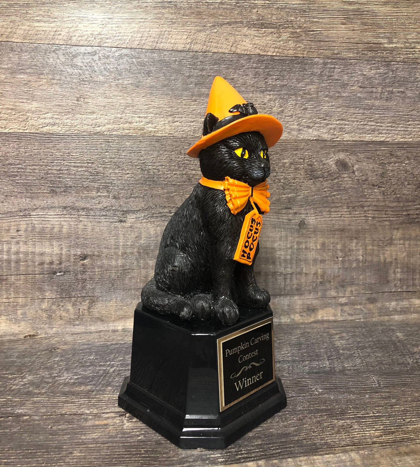 Halloween Trophy Scariest Costume Contest Pumpkin Carving Best Costume Black Cat Day of the Dead Dia De Los Muertos Trunk Or Treat