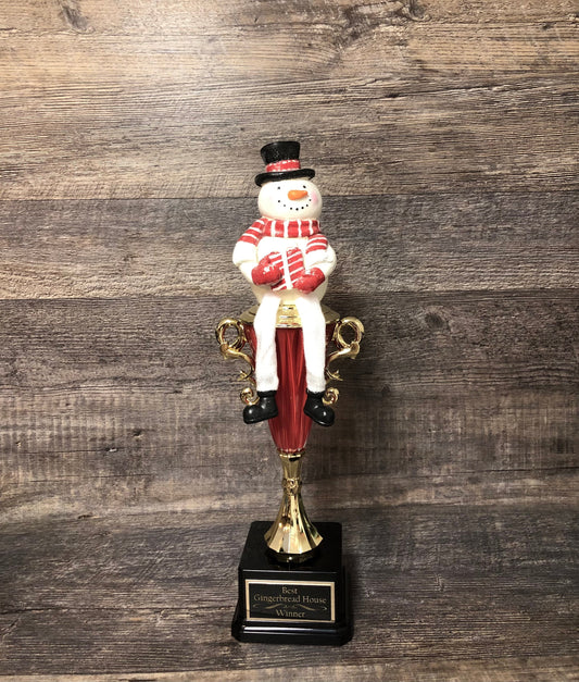 Gingerbread Bake Off Trophy Ugly Sweater Contest Christmas Trophy Snowman Family Party Award Winner Best Cookie Christmas Holiday Decor