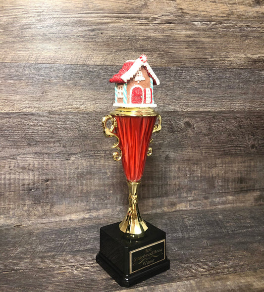 Gingerbread Decorating Trophy Cookie Bake Off Ugliest Ugly Sweater Contest Family Christmas Trophy Winner Christmas Decor Holiday Decor
